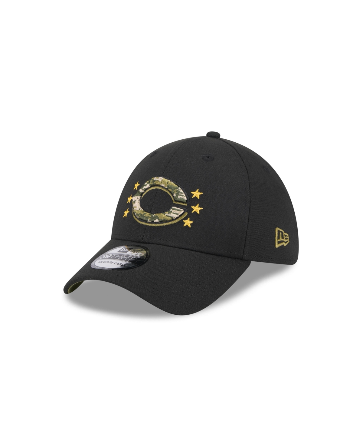 New Era Black Cincinnati Reds 2024 Armed Forces Day 9twenty Adjustable Hat In Black