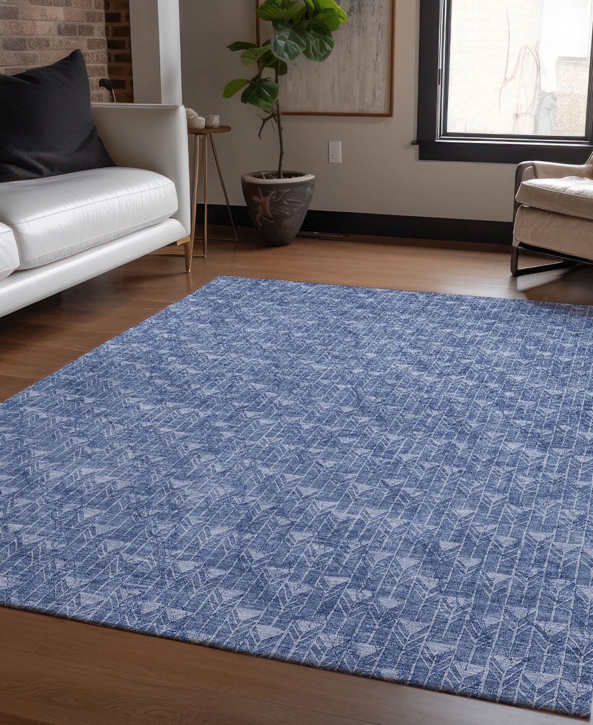Addison Chantille Machine Washable Acn514 10'x14' Area Rug In Navy