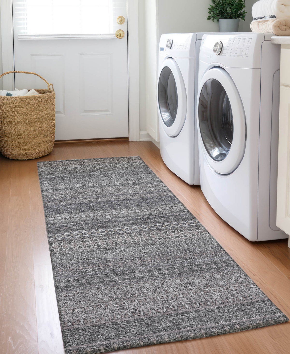 Addison Chantille Machine Washable Acn527 10'x14' Area Rug In Gray