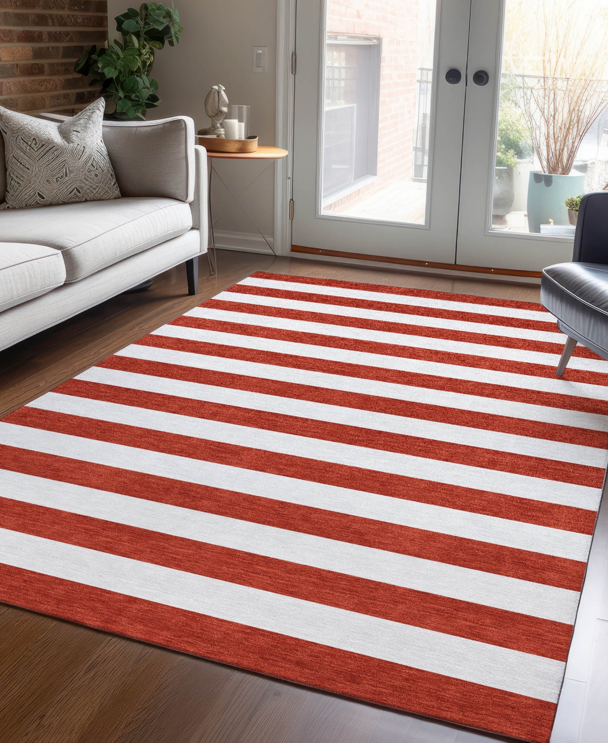Shop Addison Chantille Machine Washable Acn528 10'x14' Area Rug In Red