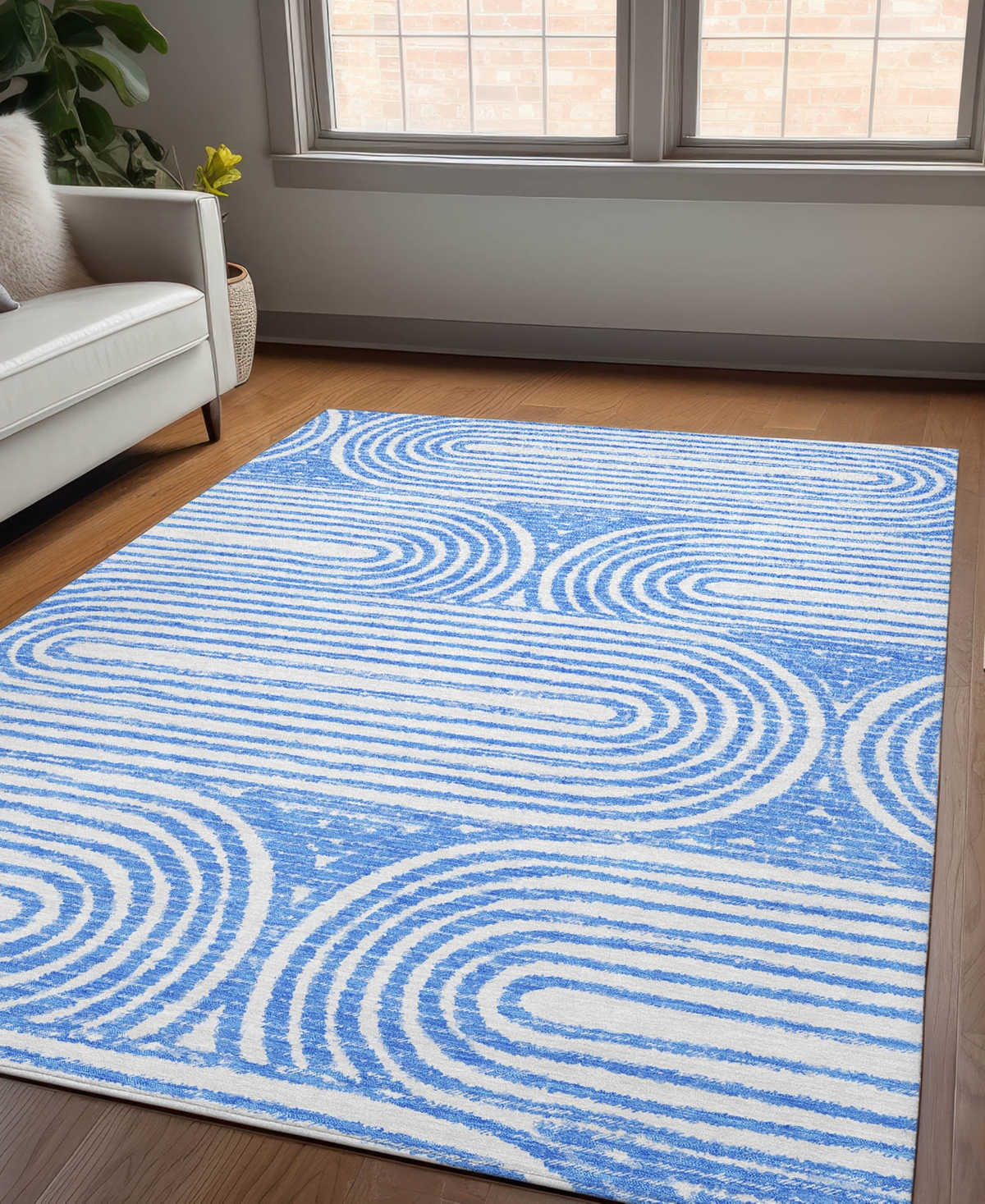 Addison Chantille Machine Washable Acn540 2'6x3'10 Area Rug In Blue