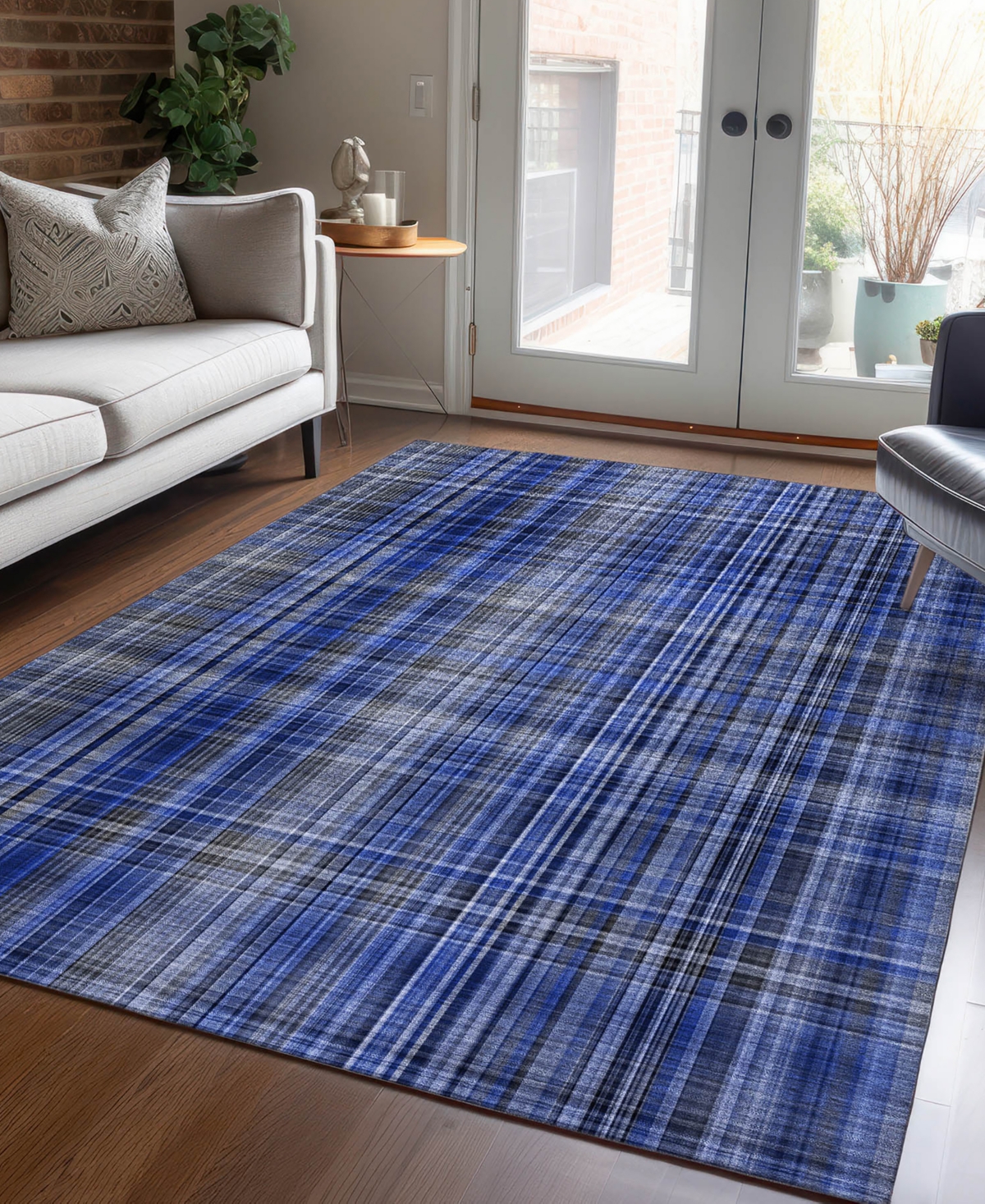 Addison Chantille Machine Washable Acn541 3'x5' Area Rug In Navy