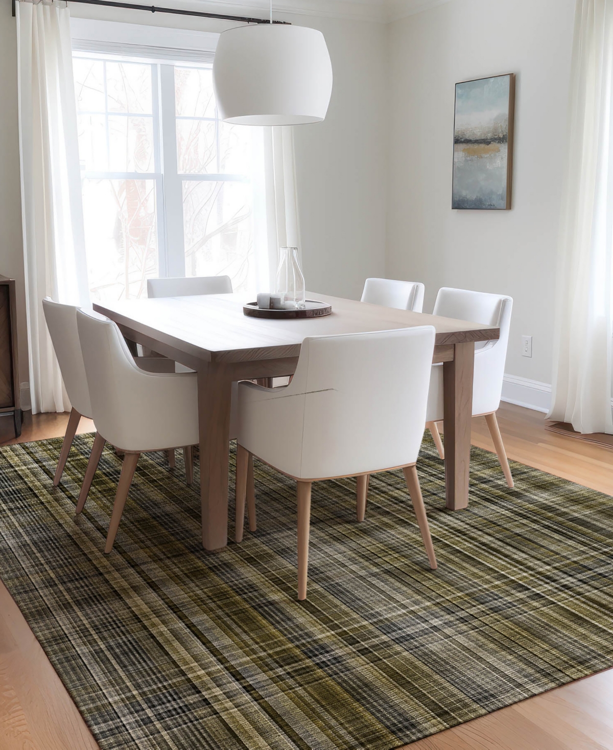 Addison Chantille Machine Washable Acn541 5'x7'6 Area Rug In Taupe