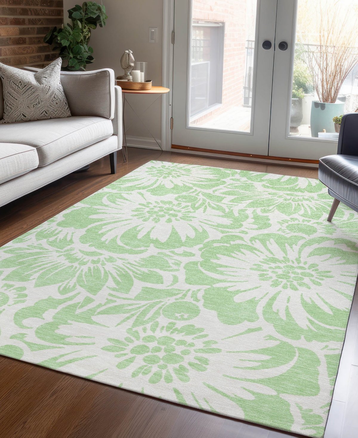 Addison Chantille Machine Washable Acn551 8'x10' Area Rug In Mint