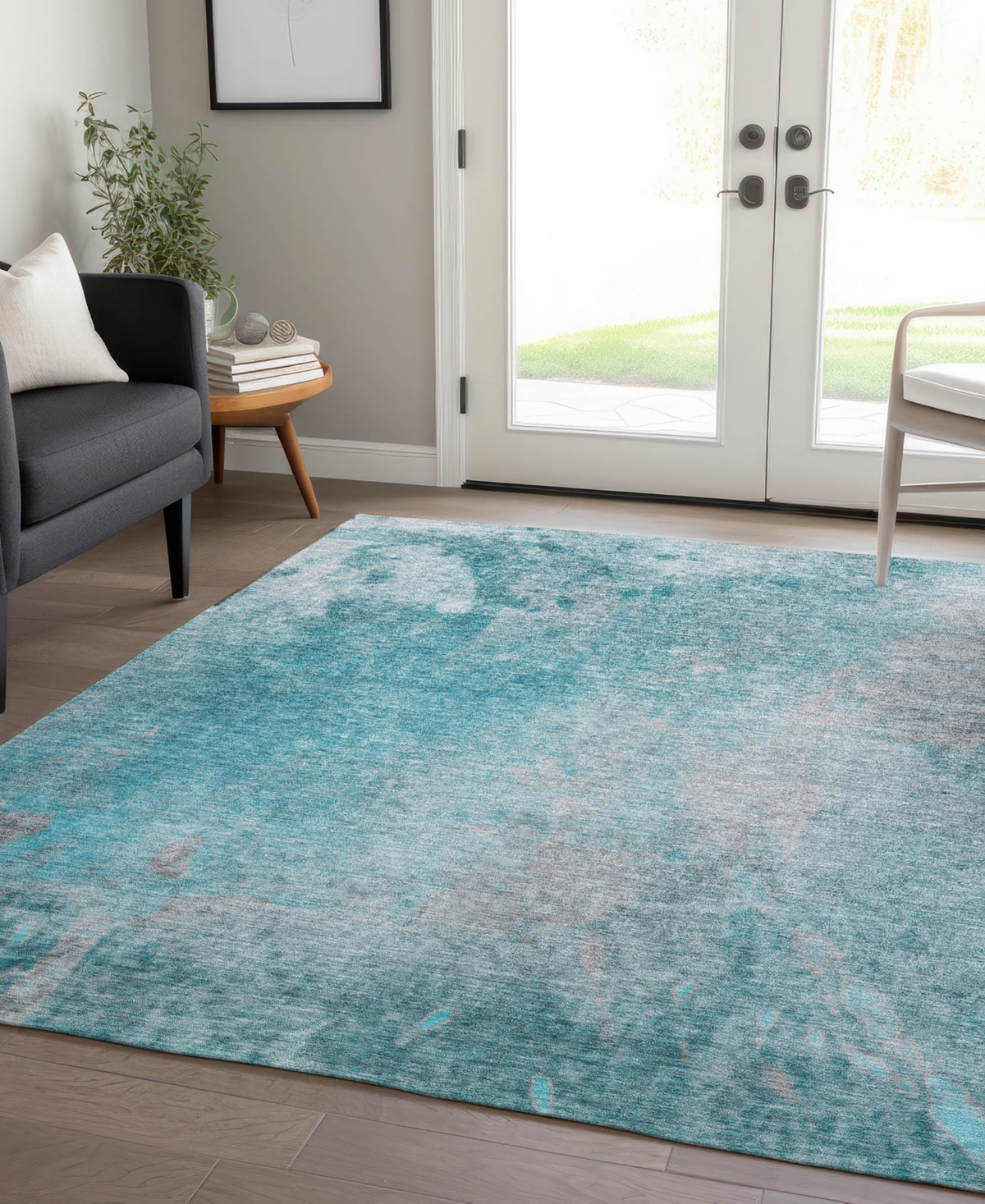 Addison Chantille Machine Washable Acn562 2'6x3'10 Area Rug In Ocean