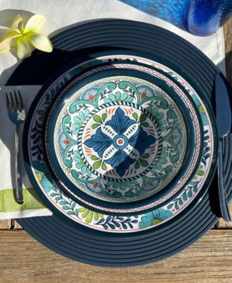 Talavera Melamine 12 Pc. Dinnerware Set, Service for 4