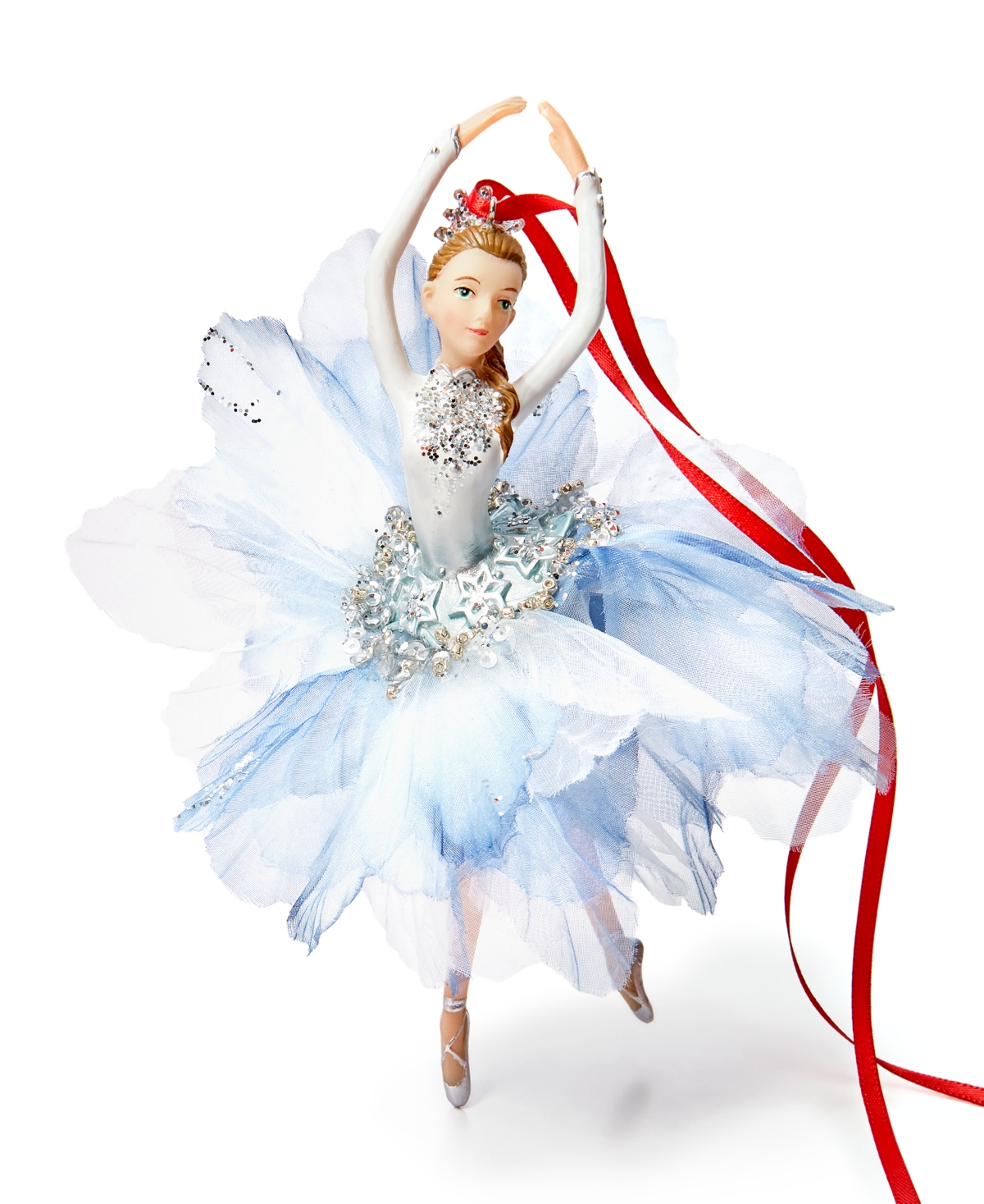 Holiday Lane Ballet Dancing Caucasian Ballerina In Blue Ornament, Exclusively At Macy's In No Color