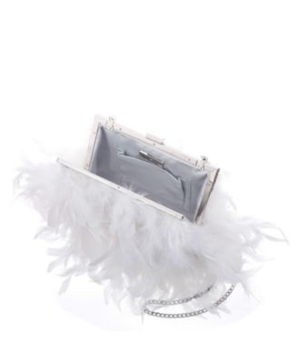 All Over Feather Frame Clutch