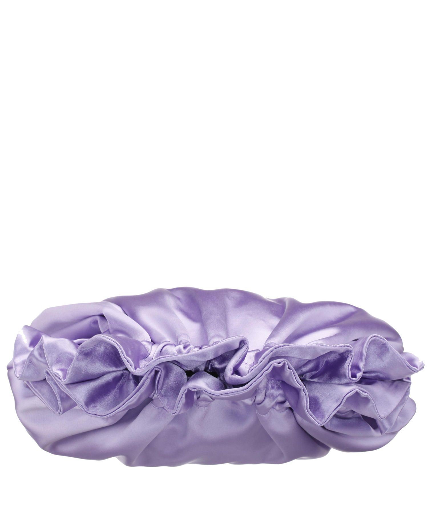 Satin Gathered Crossbody Pouch Bag