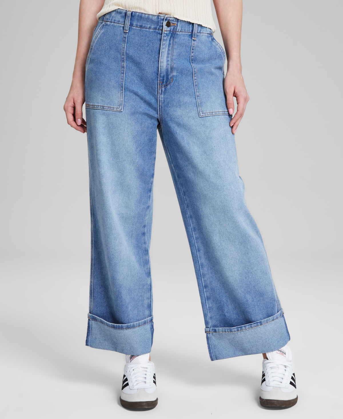 And Now This Women's Slouchy Cropped Cuff Jeans, Created for Macy's