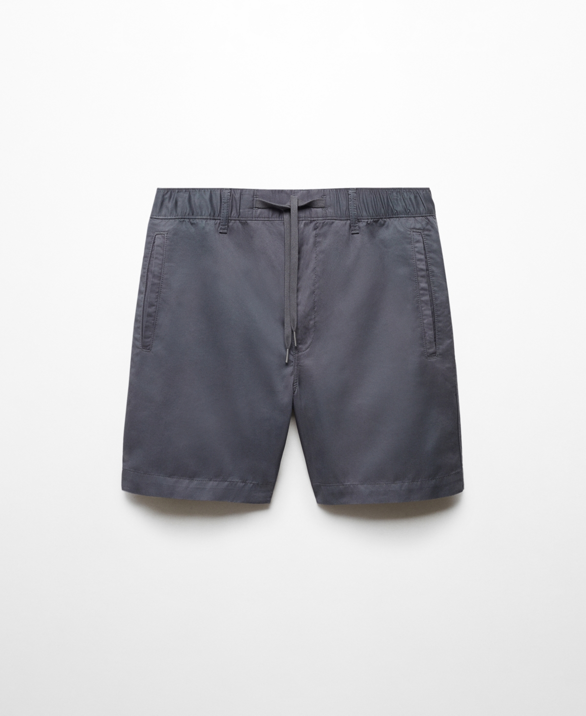 Shop Mango Men's 100% Cotton Drawstring Bermuda Shorts In Indigo Blue