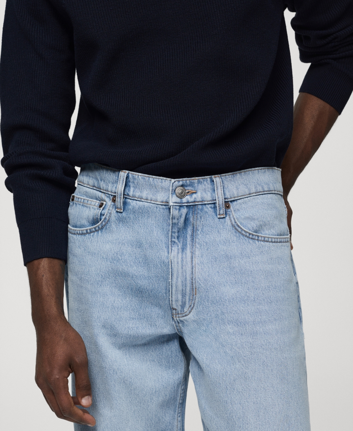 Shop Mango Men's Bob Straight-fit Jeans In Light Blue