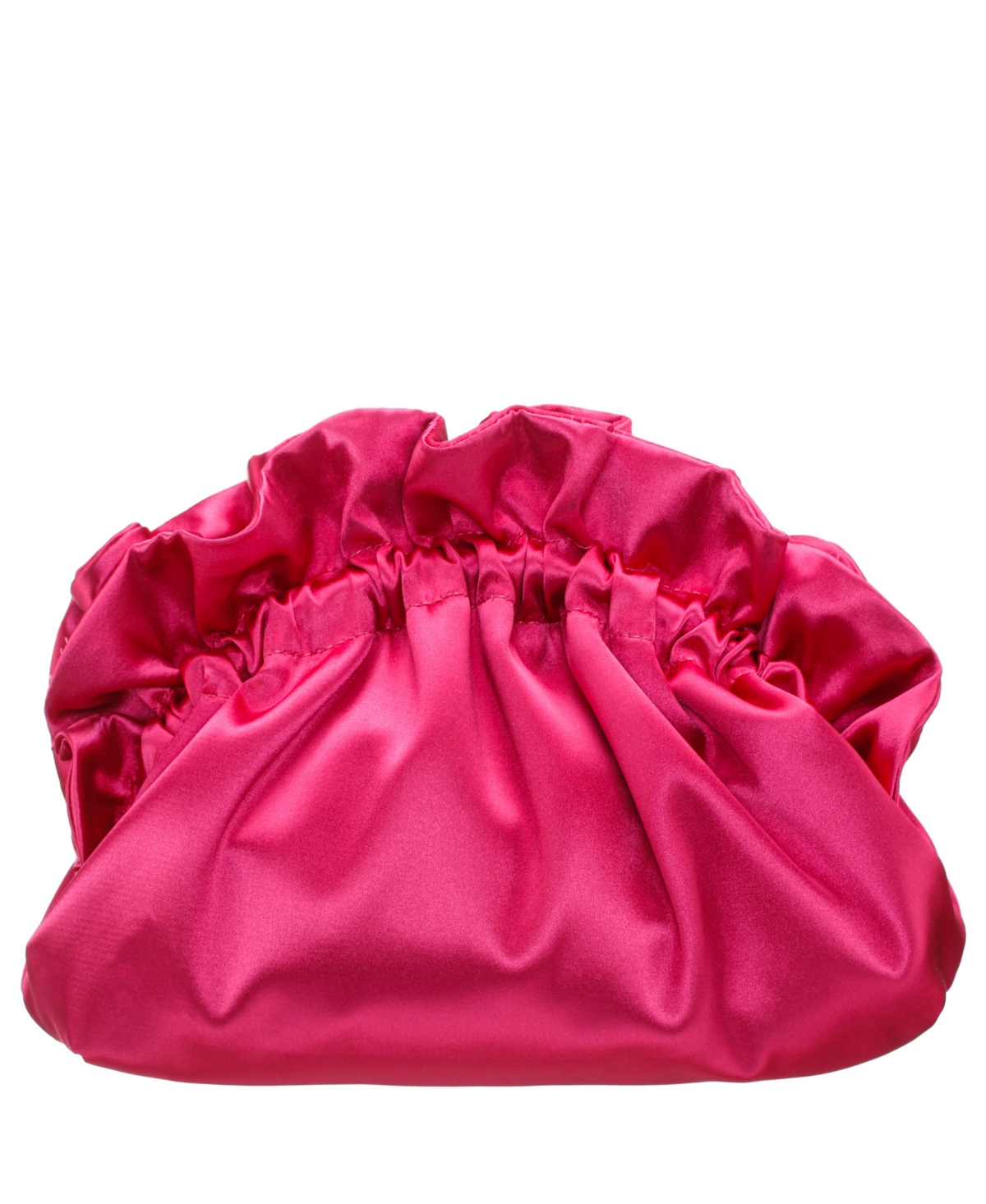Shop Nina Satin Gathered Crossbody Pouch Bag In Kisses