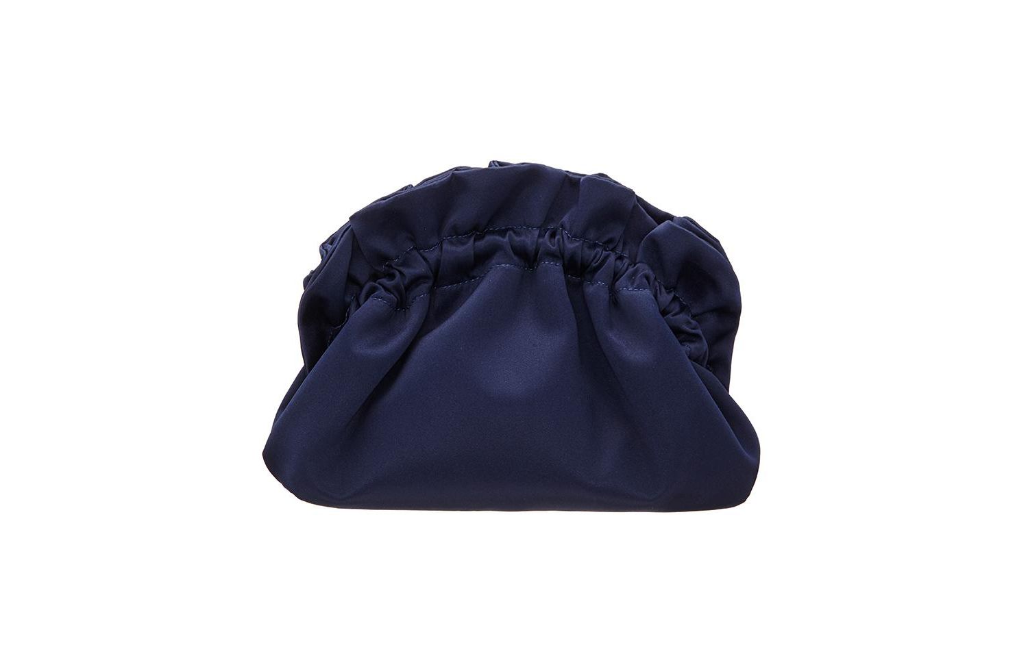 Satin Gathered Crossbody Pouch Bag