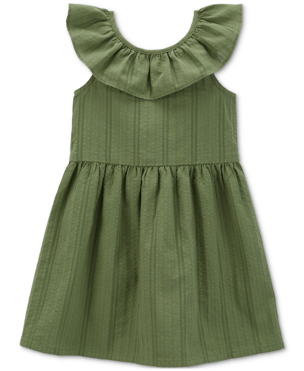 Carter's Kids' Toddler Girls Seersucker Woven Dress In Green