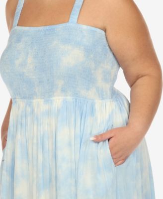 Plus Size Smocked Ruffle Maxi Dress