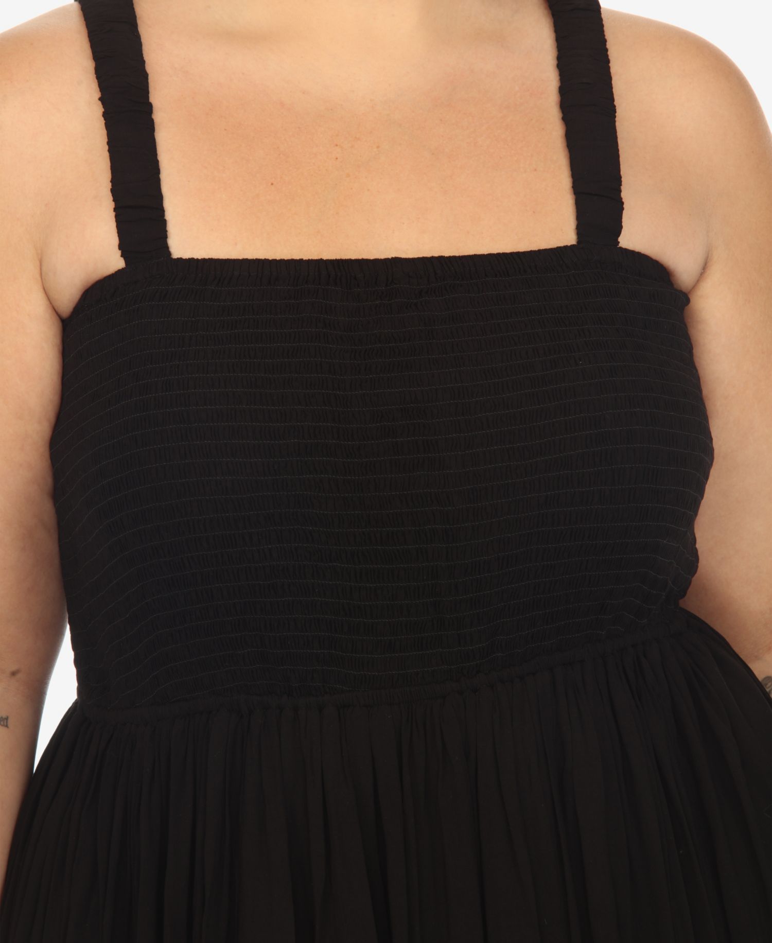 Plus Size Smocked Ruffle Maxi Dress