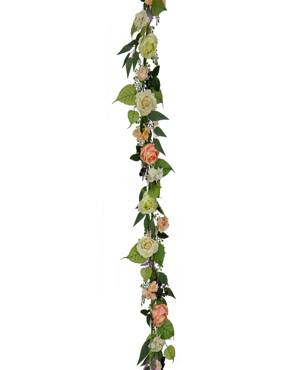 National Tree Company 6 Ft. Rose And Lavender Spring Garland In Pink