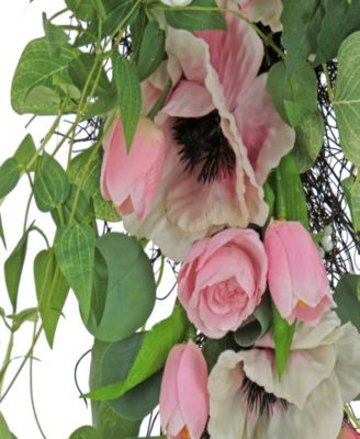 26 Hydrangeas, Tulips and Eucalyptus Swag