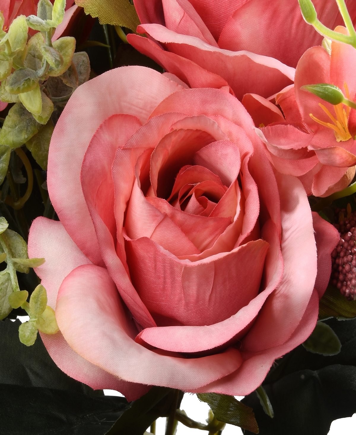 National Tree Company 19 Pink Rose Bundle In Pink