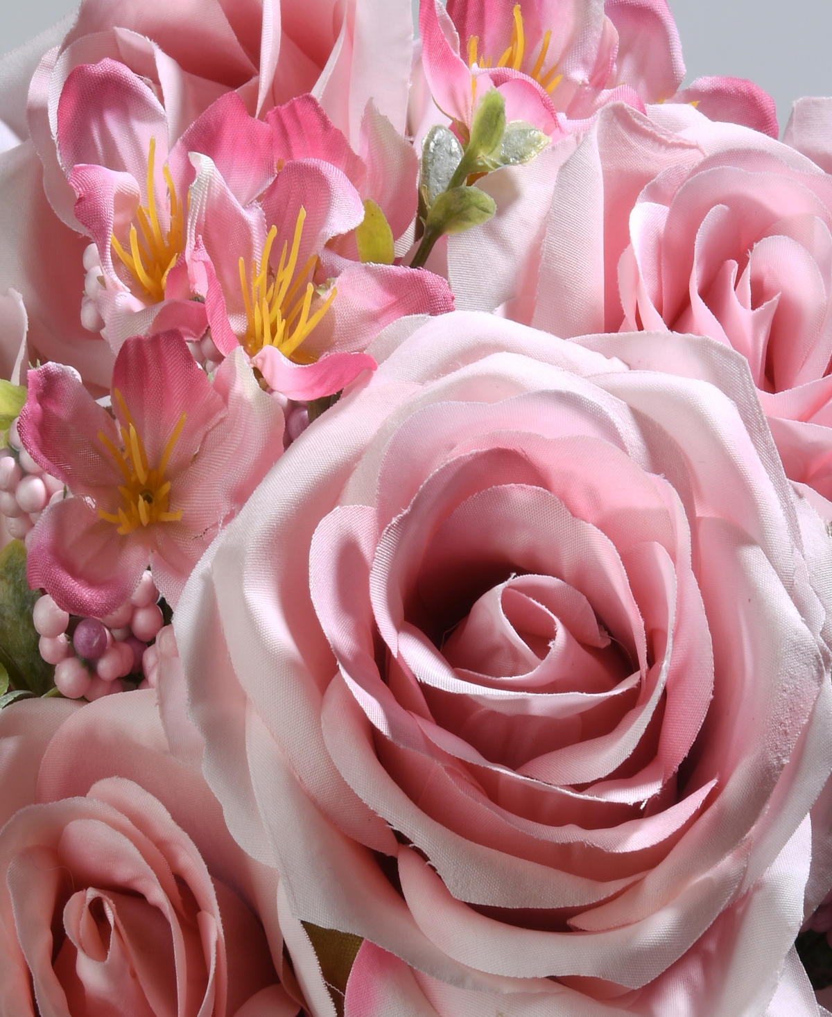 National Tree Company 19 Pink Rose Bundle In Pink
