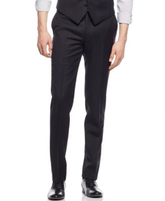 Bar III - Pants, Black Solid Extra Slim Fit