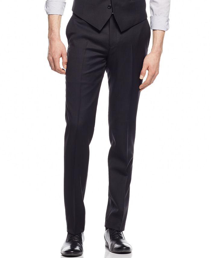 Bar III - Pants, Black Solid Extra Slim Fit
