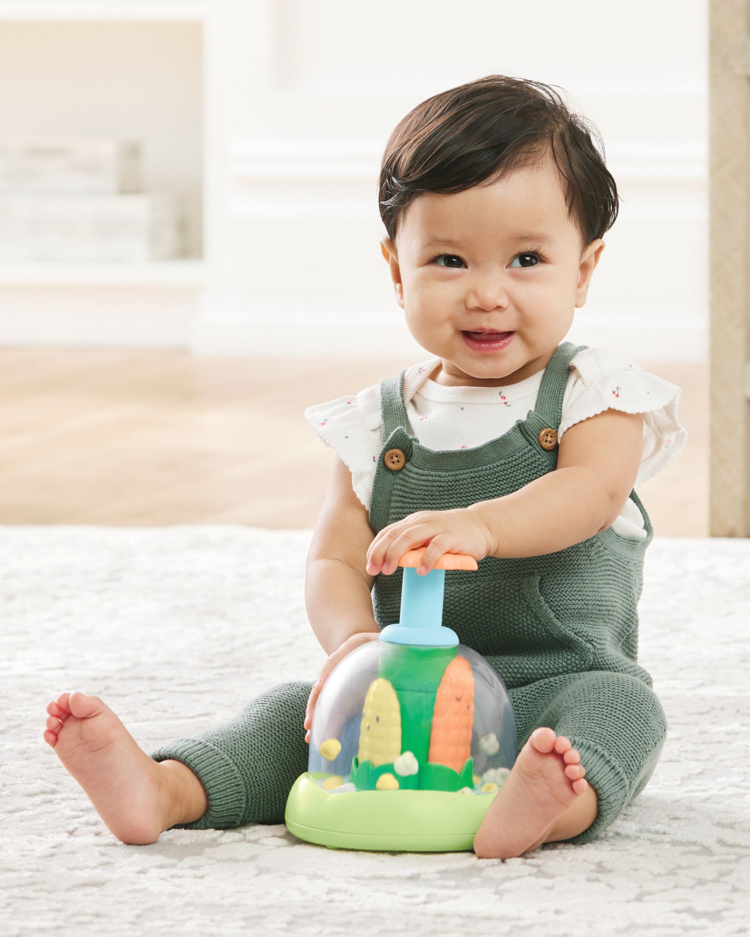 Baby Farmstand Cause and Effect Fine Motor Push and Spin Toy