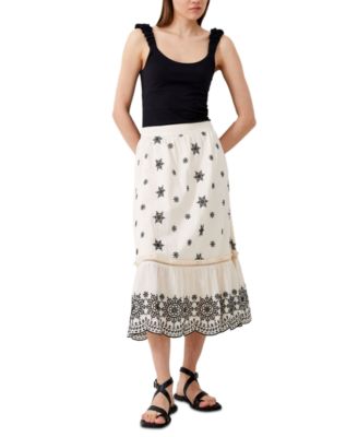 Macy's white midi skirt best sale