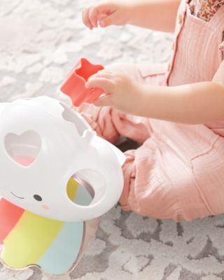Silver-Tone Lining Cloud Feelings Shape Sorter Baby Toy