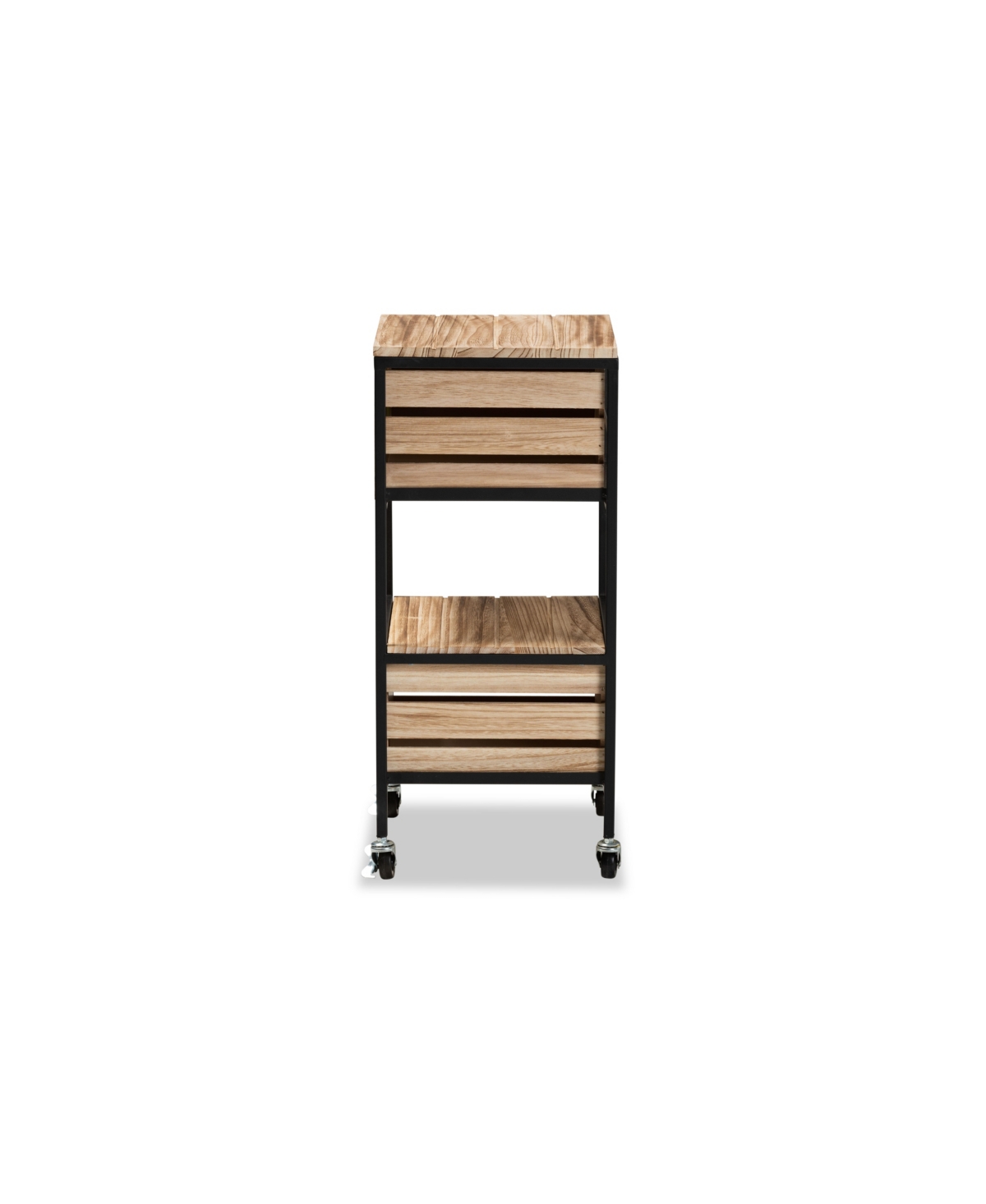 Baxton Studio Olinda Modern Industrial 2-drawer End Table In Oak Brown