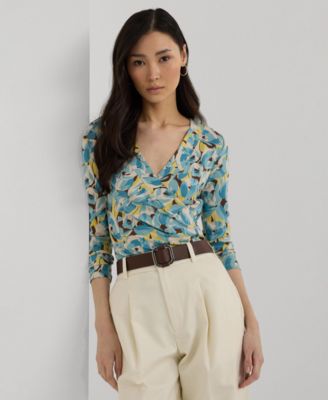 Lauren Ralph Lauren - Women's Ruched Surplice Jersey Top