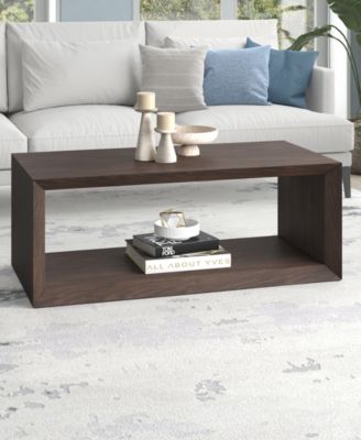 Osmond 48" Wide Rectangular Coffee Table in Alder Brown