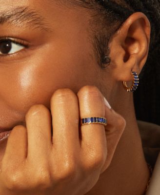 Nano Emerald Color Baguette Ring (1 ct. t.w.) in Gold Vermeil (Also in Nano White Sapphire Color, Nano Ruby Color, & Nano Blue Sapphire Color ), Created for Macy's