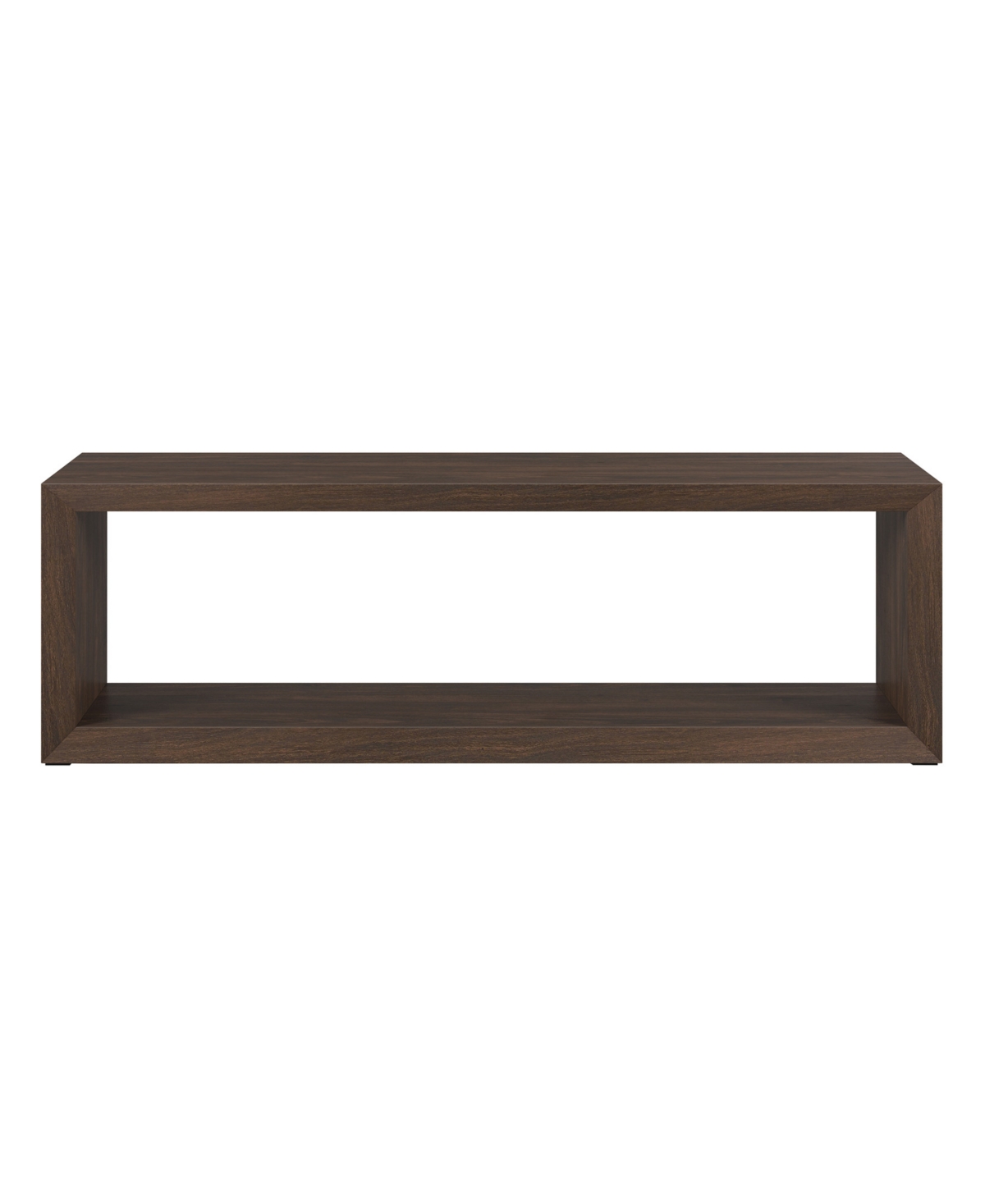 Hudson & Canal Osmond 58" Wide Rectangular Coffee Table In Alder Brown In Alder Brown