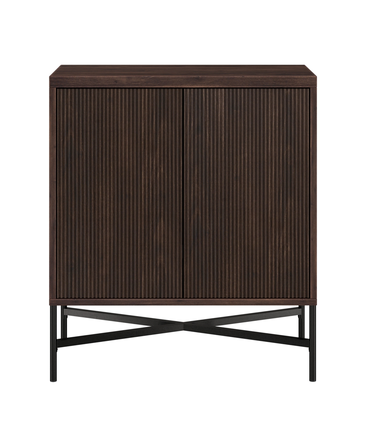 Hudson & Canal Brighton 28" Wide Rectangular Accent Cabinet In Alder Brown In Alder Brown