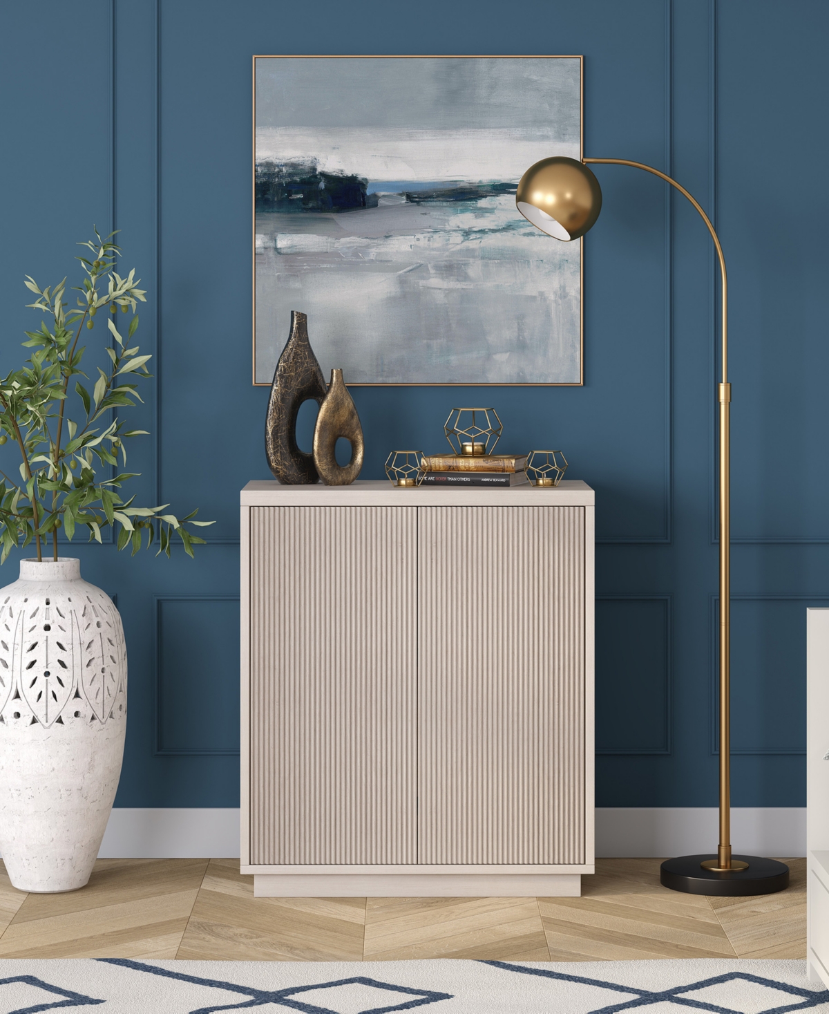 Hudson & Canal Alston 28" Wide Rectangular Accent Cabinet In Alder White In Alder White