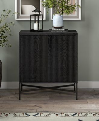 Brighton 28" Wide Rectangular Accent Cabinet in Black Grain