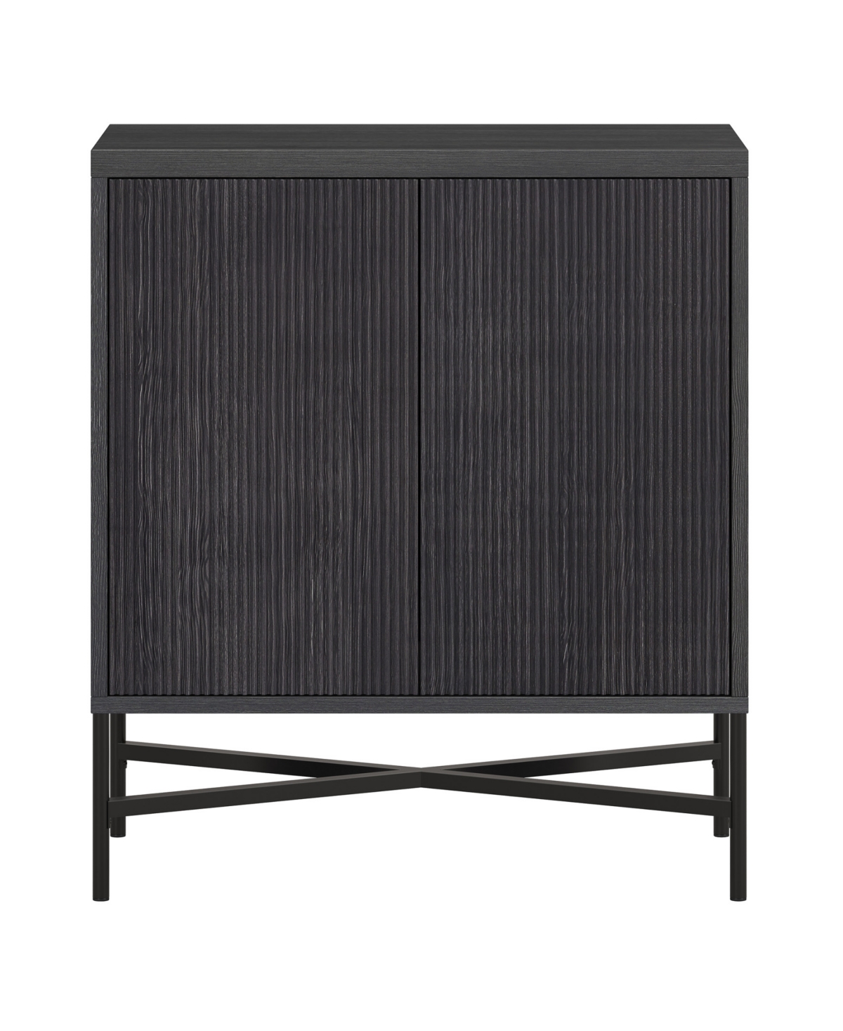 Hudson & Canal Brighton 28" Wide Rectangular Accent Cabinet In Charcoal Gray In Antiqued Gray Oak
