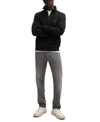 Men's Logo Patch Zip-Neck Sweatshirt