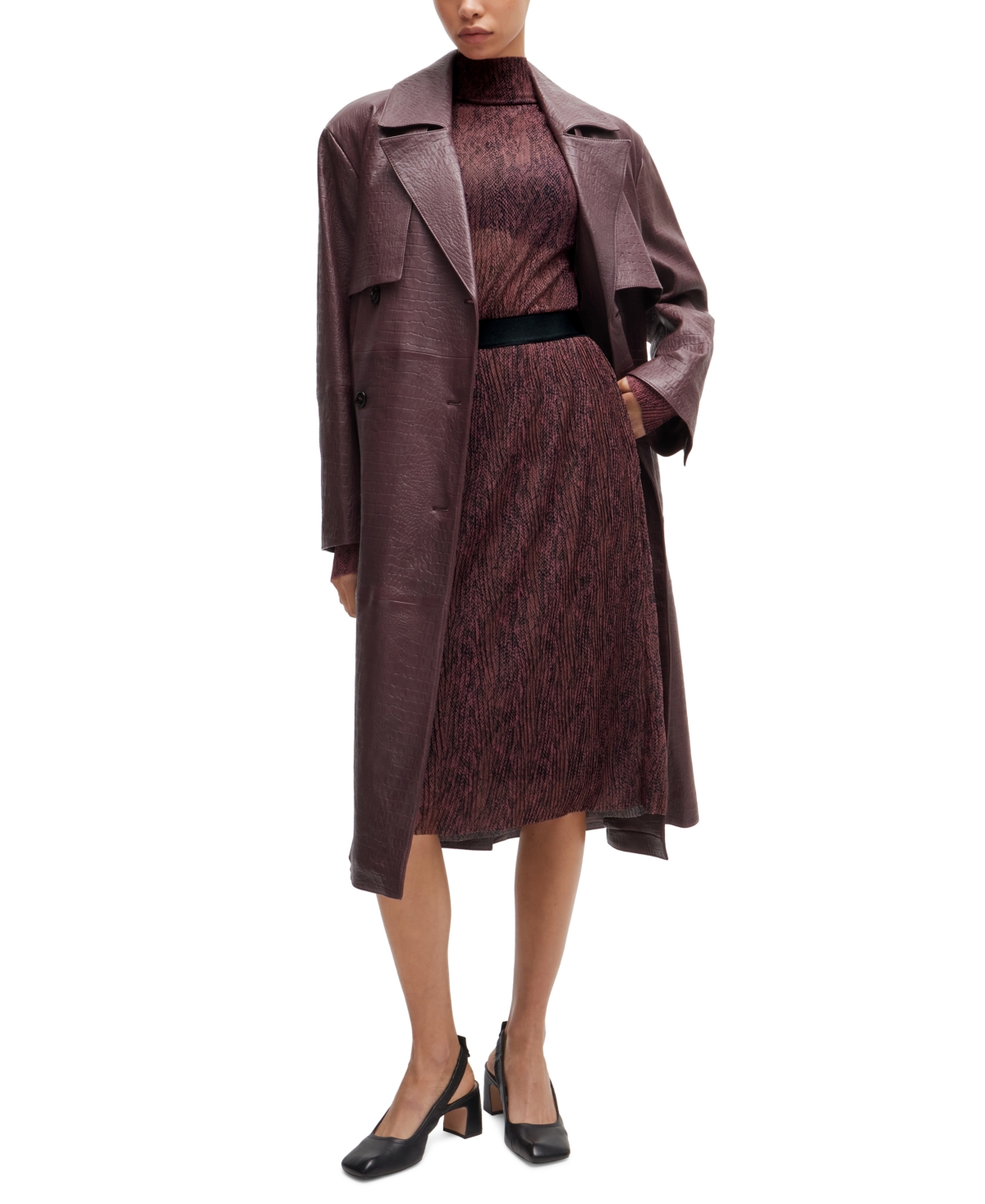 Hugo Boss Boss Evibelle Skirt In Open Miscellaneous