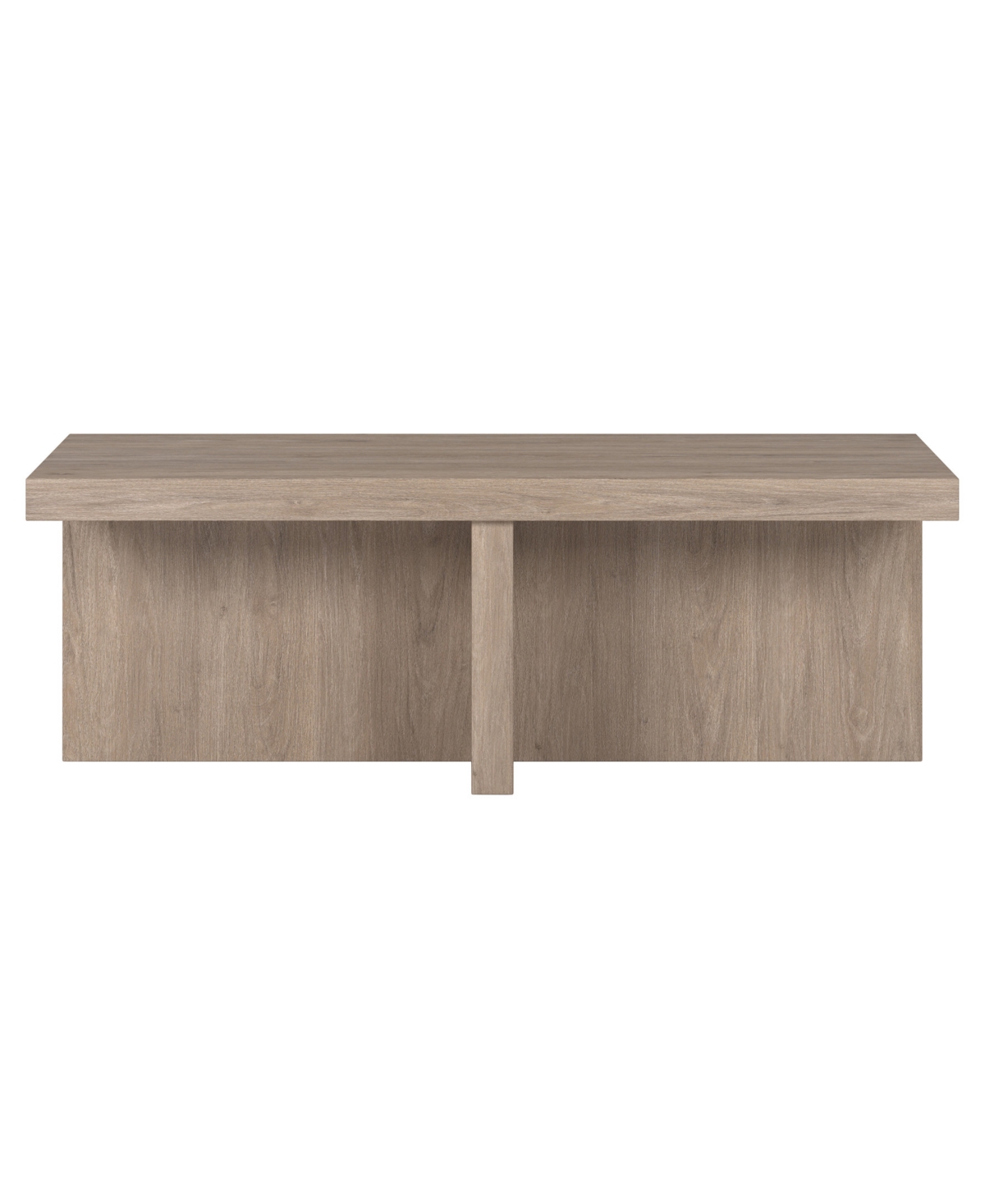 Hudson & Canal Elna 44" Wide Rectangular Coffee Table In Antiqued Gray Oak In Antiqued Gray Oak