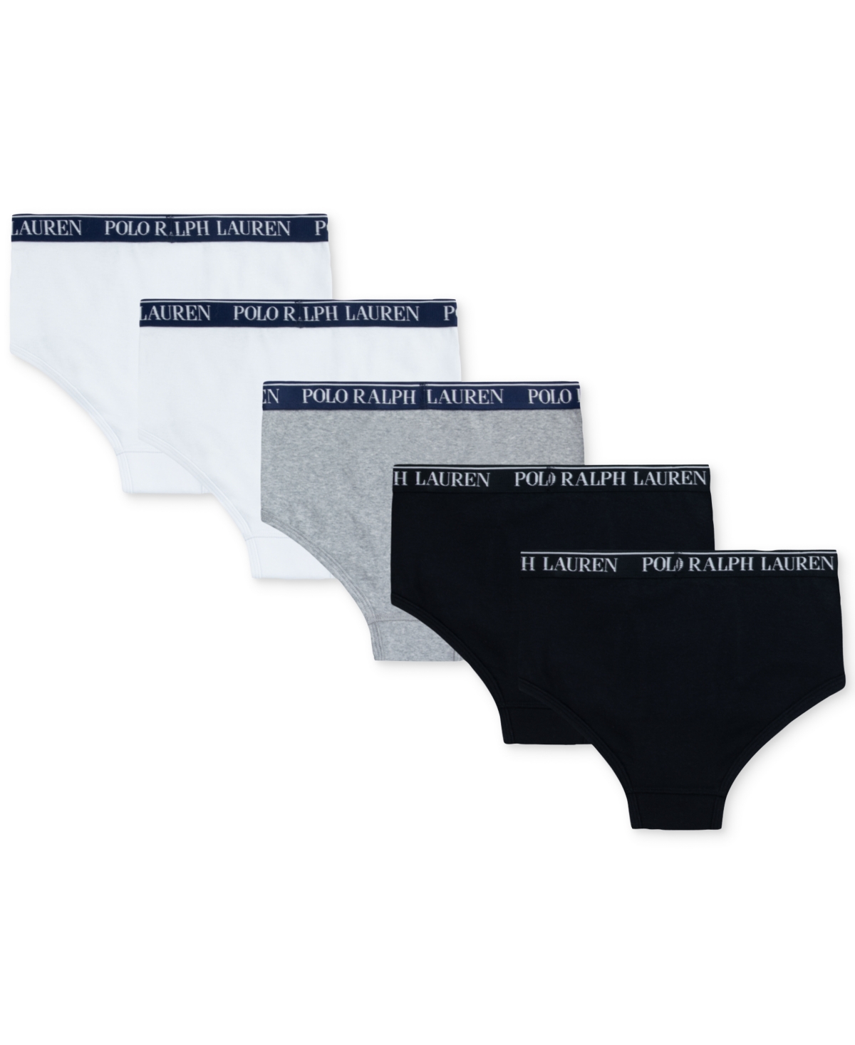 Polo Ralph Lauren Big Boys Stretch Briefs, Pack of 5 - 001White