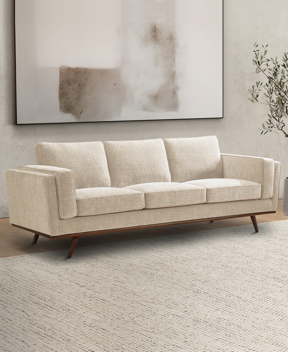 ABBYSON LIVING VENICE 91" MODERN FABRIC SOFA 