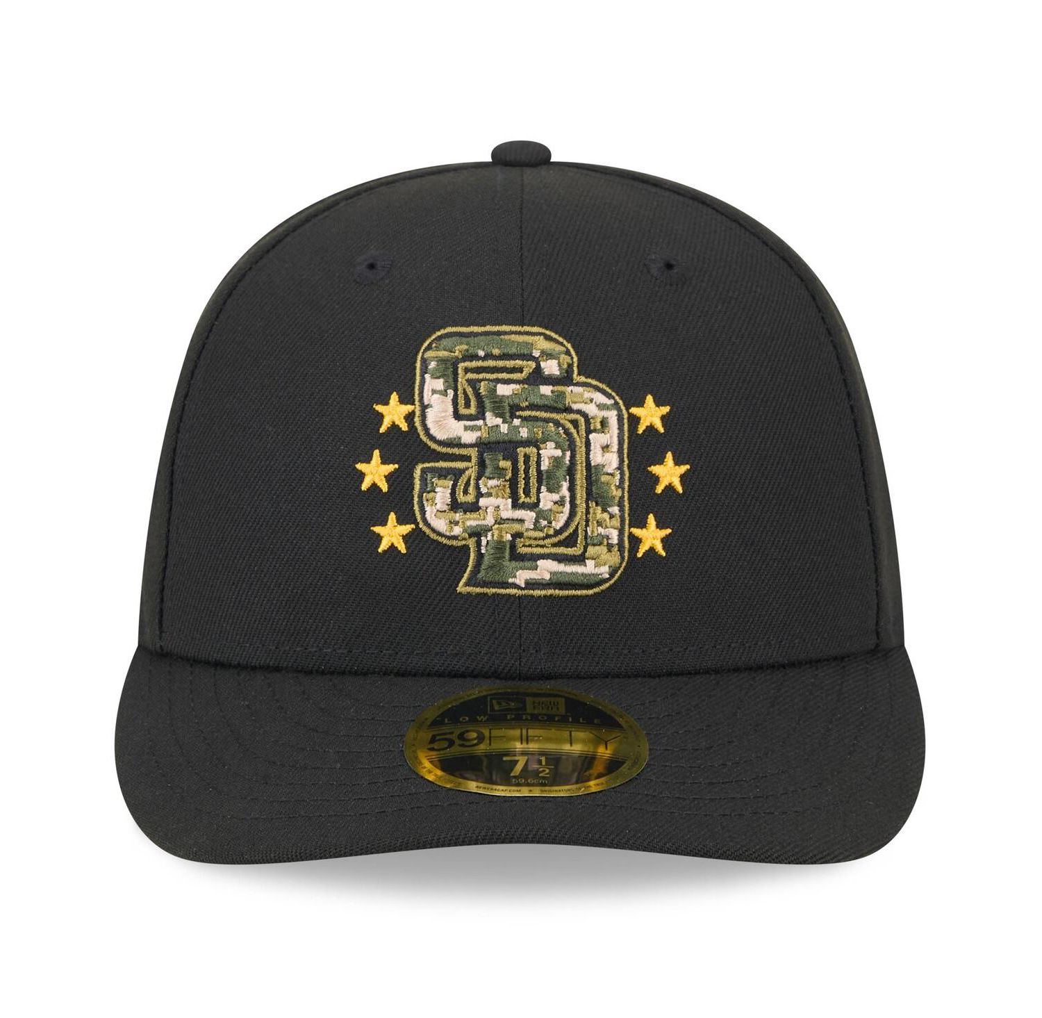 Men's Black San Diego Padres 2024 Armed Forces Day Low Profile 59FIFTY Fitted Hat