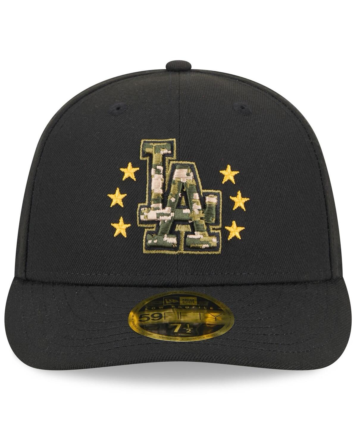 New Era Men'sLos Angeles Dodgers 2024 Armed Forces Day Low Profile 59FIFTY Fitted Hat - Black