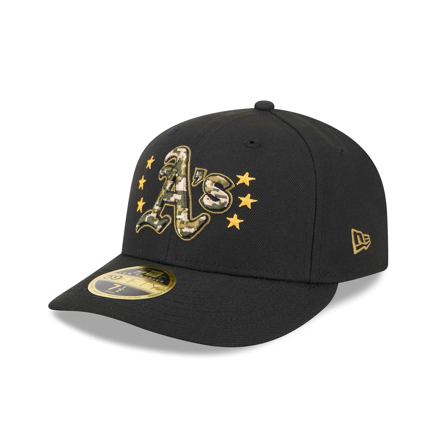 Men's Black Oakland Athletics 2024 Armed Forces Day Low Profile 59FIFTY Fitted Hat
