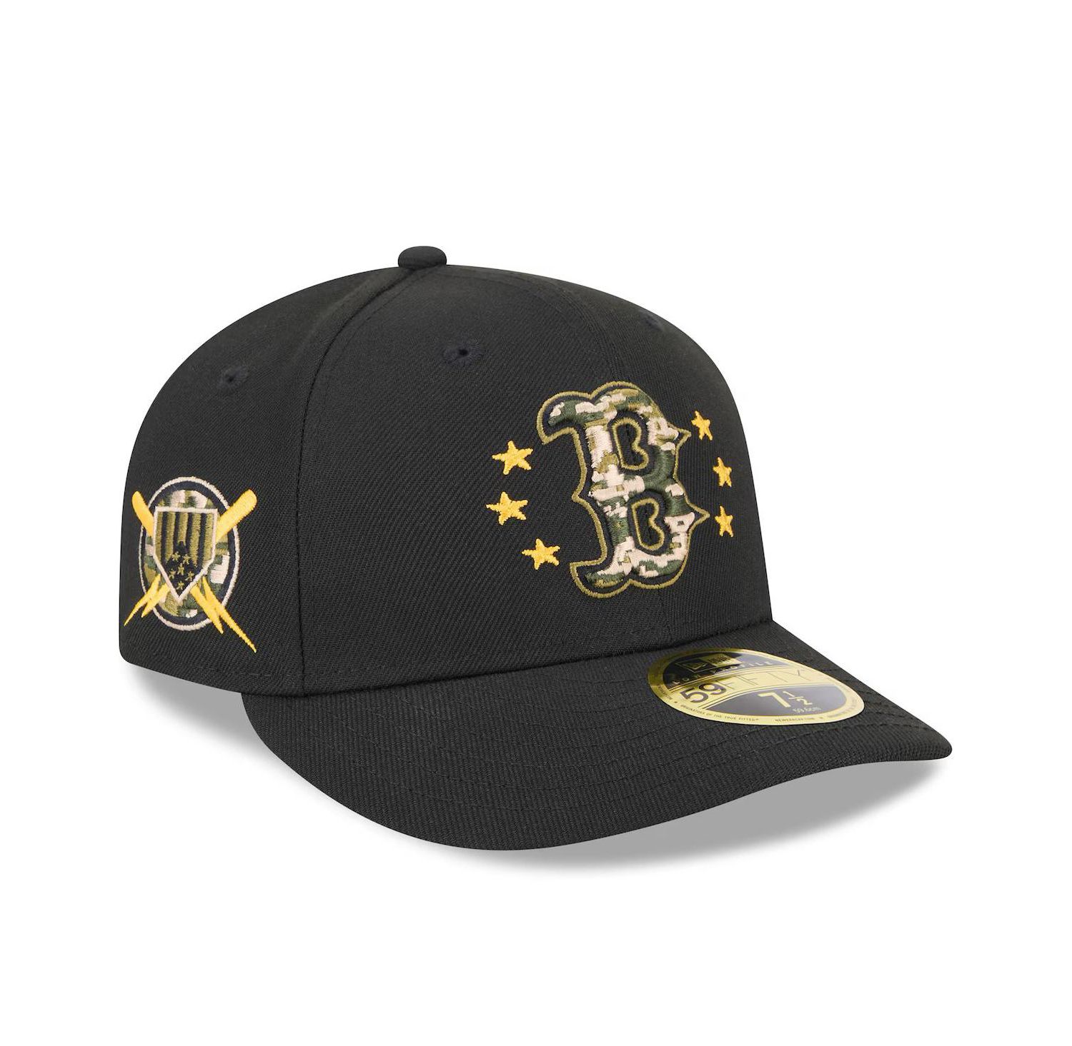 Men's Black Boston Red Sox 2024 Armed Forces Day Low Profile 59FIFTY Fitted Hat