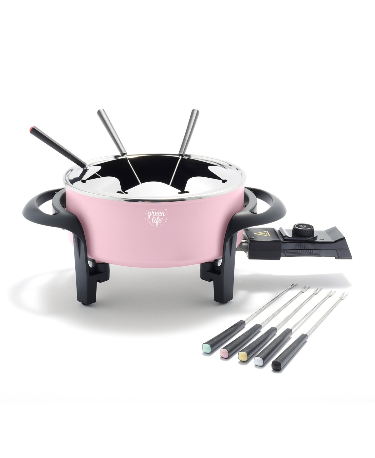 Greenlife Healthy Ceramic Nonstick Fondue Party Set In Pink