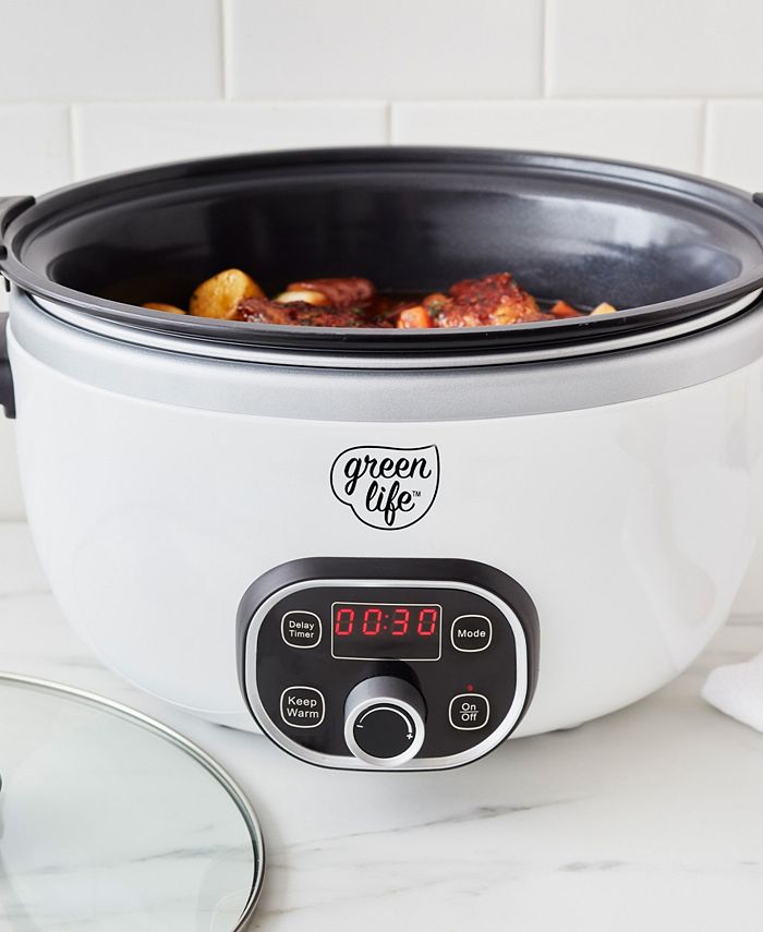 GreenLife Cook Duo Healthy 6qt Ceramic Nonstick Slow Cooker Macy